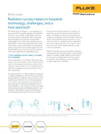 Radiation Survey Meters in Hospitals: Technology, Challenges, and a New Approach