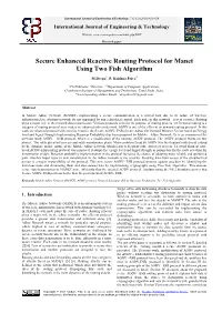 Secure Enhanced Reactive Routing Protocol for Manet Using Two Fish Algorithm