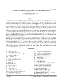 A Spreadsheet for Preliminary Analysis of Spacecraft Power and Temperatures Barry S