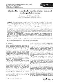 Adaptive Bias Correction for Satellite Data in a Numerical Weather Prediction System