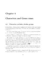 Chapter 4 Characters and Gauss Sums