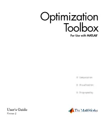 Optimization Toolbox User's Guide