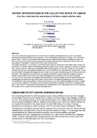 Recent Interventions in the Collective Space of Lisbon Spactial Configuration and Human Activities in Lisbon Central Area