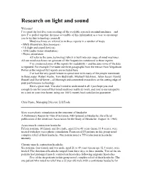 Research on Light and Sound