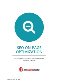 Seo On-Page Optimization