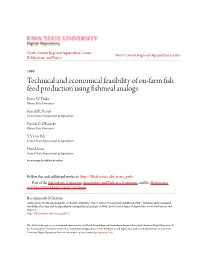 Technical and Economical Feasibility of On-Farm Fish Feed Production Using Fishmeal Analogs Kerry W