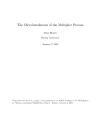 The Microfoundations of the Multiplier Process