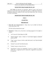 The Revised Trade Marks Rules, 1963