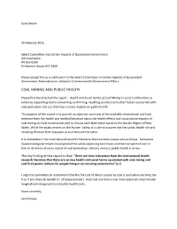 Coal Mining and Public Health