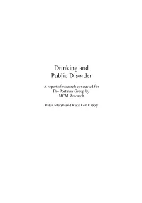 Drinking and Public Disorder