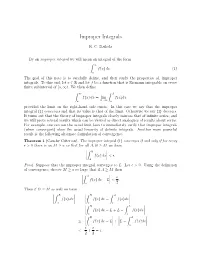 Improper Integrals