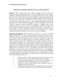 Microbial Community Responses to Ocean Deoxygenation