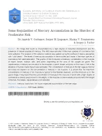 Some Regularities of Mercury Accumulation in the Muscles of Freshwater Fish by Anatoly V