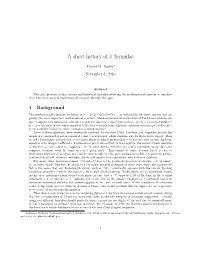 A Short History of Π Formulas