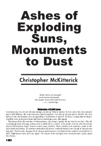 Ashes of Exploding Suns, Monuments to Dust