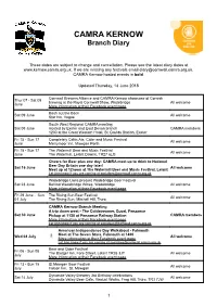 CAMRA Branch Diary