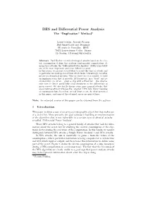 DES and Differential Power Analysis, the Duplication Method