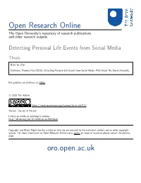 Detecting Personal Life Events from Social Media