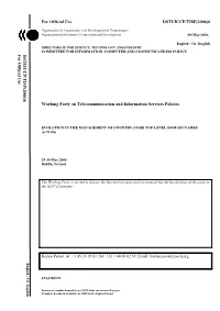For Official Use DSTI/ICCP/TISP(2006)6 Working Party on Telecommunication and Information Services Policies DSTI/ICCP/TISP(2006)