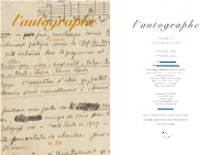 L'autographe SA