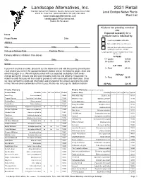 Plant List Landscapealt@Frontiernet.Net Find Us on Facebook!
