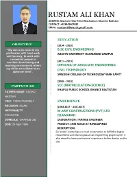 RUSTAM ALI KHAN ADDRESS: Machulo Hilbe Tehsil Mashabrum Ghanche Baltistan CONTACT: +923445407082 EMAIL: Rustam88992@Gmail.Com
