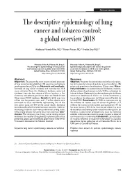 The Descriptive Epidemiology of Lung Cancer and Tobacco Control: a Global Overview 2018