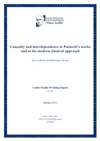 Causality and Interdependence in Pasinetti's Works and in the Modern