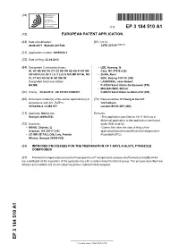 Improved Processes for the Preparation of 1-Aryl-5-Alkyl Pyrazole Compounds
