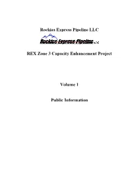 Rockies Express Pipeline LLC REX Zone 3 Capacity Enhancement