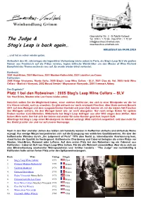 The Judge & Stag's Leap Is Back Again…