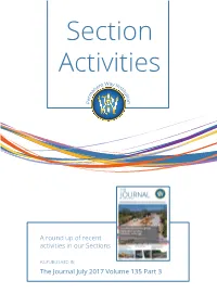 A Round up of Recent Activities in Our Sections the Journal July 2017