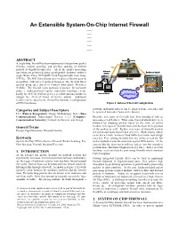 An Extensible System-On-Chip Internet Firewall