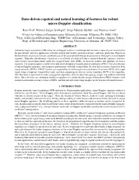 Data-Driven Cepstral and Neural Learning of Features for Robust Micro-Doppler Classiﬁcation