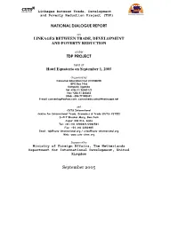 Linkages Between Trade, Development and Poverty Reduction Project (TDP)