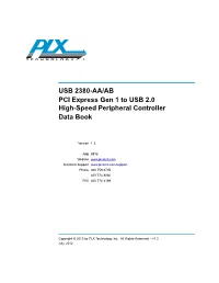 USB 2380-AA/AB Data Book, V1.3