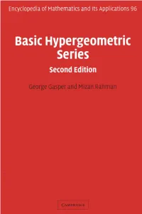 Basic Hypergeometric Series Second Edition
