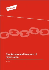 Blockchain and Freedom of Expression