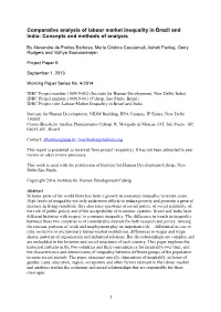 Comparative Analysis of Labour Market Inequality in Brazil and India: Concepts and Methods of Analysis