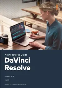 New Features Guide Davinci Resolve
