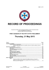 Record of Proceedings