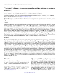 Technical Challenges in Evaluating Southern China's Forage Germplasm