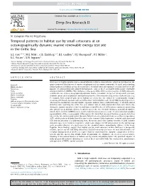 Temporal Patterns in Habitat Use by Small Cetaceans at an Oceanographically Dynamic Marine Renewable Energy Test Site in the Celtic Sea