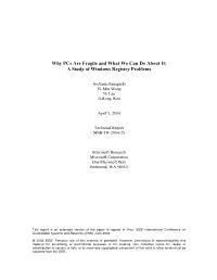 A Study of Windows Registry Problems