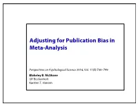 Adjusting for Publication Bias in Meta-Analysis