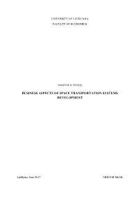 Business Aspects of Space Transportation Systems Development