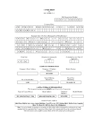 COVER SHEET for SEC FORM 17-A SEC