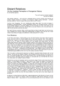 Distant Relatives on the Austrian Perception of Hungarian History by Gerhard Baumgartner
