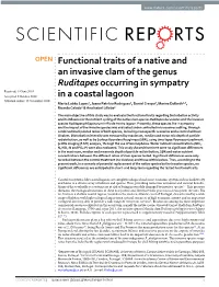Functional Traits of a Native and an Invasive Clam of the Genus Ruditapes Occurring in Sympatry in a Coastal Lagoon