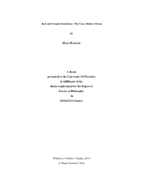 Just and Unjust Sanctions: the Case Study of Iran by Shani Hormozi a Thesis Presented to the University of Waterloo in Fulfilmen
